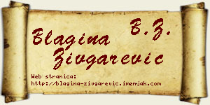 Blagina Zivgarević vizit kartica